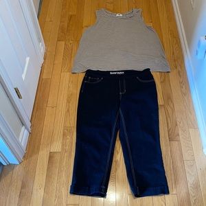 Santana capris 12 old navy tank large